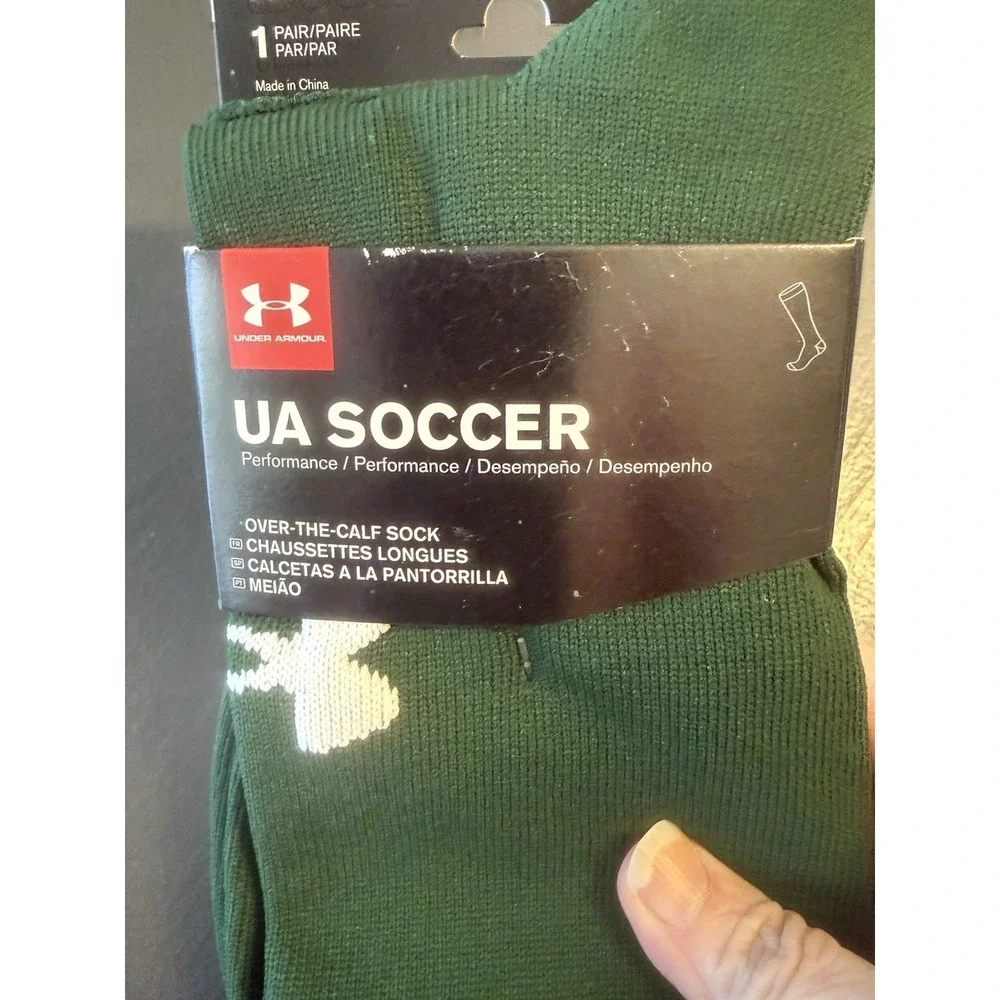 UA Soccer Perf Over‎ The CalfSocks Gray Size Adult L New